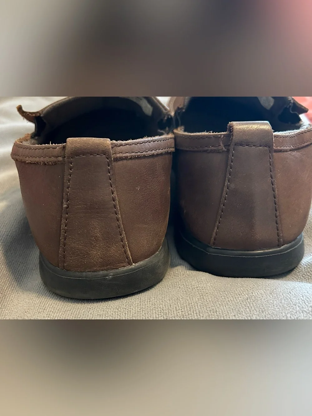 Mens's CROCS Denton Loafer Slip On Dress Comfort Shoes Leather Brown Size 8